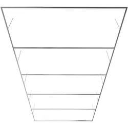 BarberPub Aluminiumrahmen für Hexagon LED-Garage Light LP003/LP004/LP005, Montagezubehör für Deckeninstallation, Stabile Befestigung für Werkstatt & Friseursalon, 242 × 484 cm
