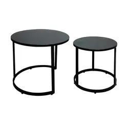 KHG Bestelltische-Set  Trondheim , schwarz