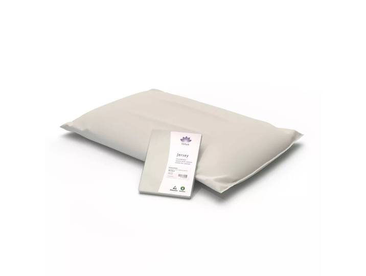 Lotus Bettwaren - Lotus Kissenbezug Souplesse, Souplesse Jersey Kissenbezug, 50 x 70 cm, Weiss-Natur