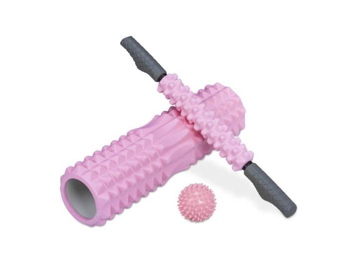 Relaxdays Foam roller set van 2 met massagebal