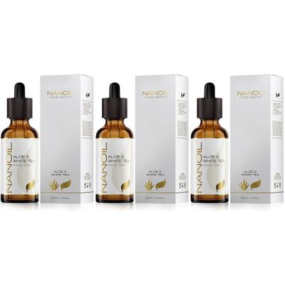 Nanoil Aloe & White Tea Face Serum x3 3x50 ml Ätherisches Öl