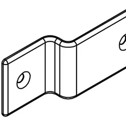 HSK Ersatzteile Sonderlasche, Chrom, E87319-41 E87319-41