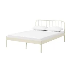 Metallbett  Earley , beige , Maße (cm): B: 147 H: 91 T: 209.0