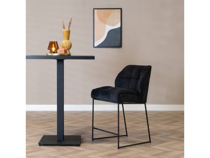 Scandinavische barkruk Jelle zwart 70 cm