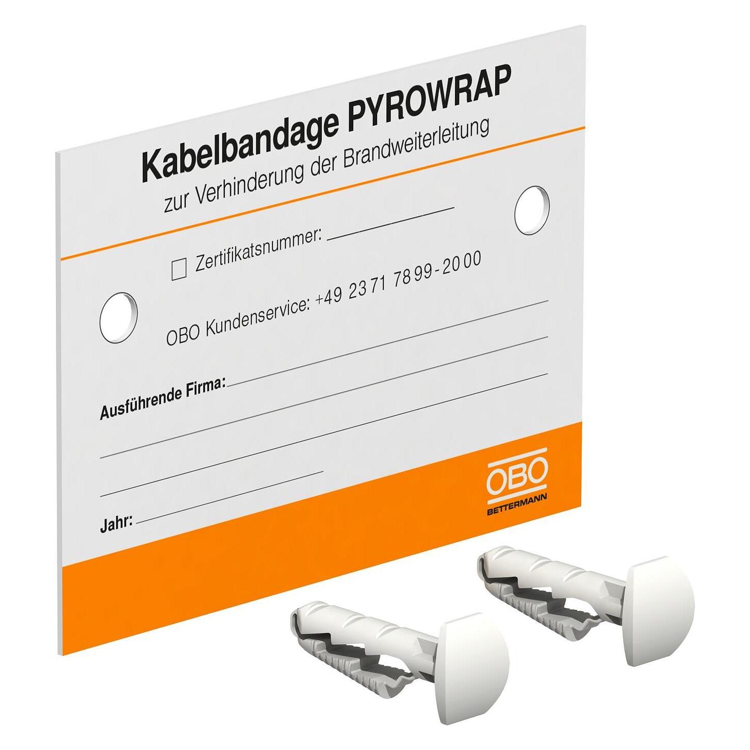 OBO Bettermann Kennzeichnungsschild für Kabelbandage 7203140 (7203140)