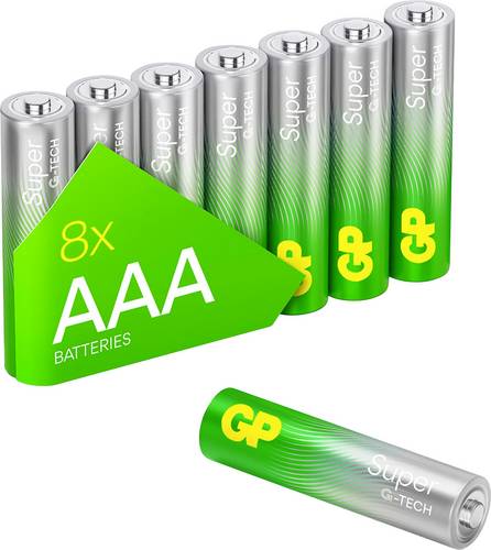 GP Super Micro (AAA)-Batterie Alkali-Mangan 1.5 V 8 St.
