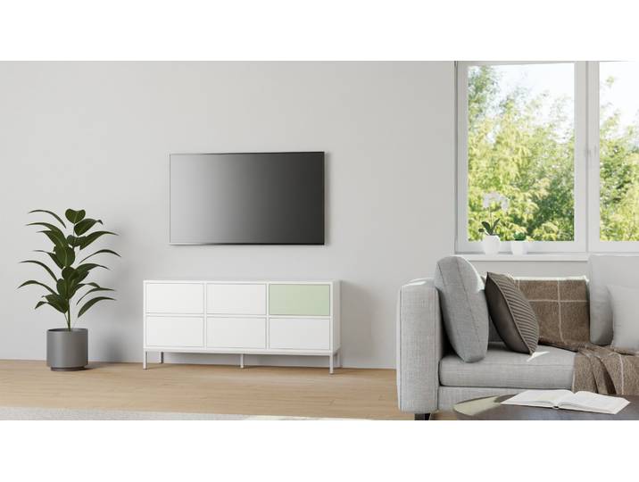 Schubladenkommode fürs Schlafzimmer nach Maß MDF Beschichtet MDF Weiß matt