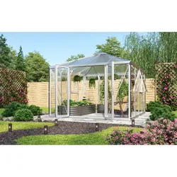 Vitavia Gewächshaus-Pavillon "Minos",aluminium eloxiert,