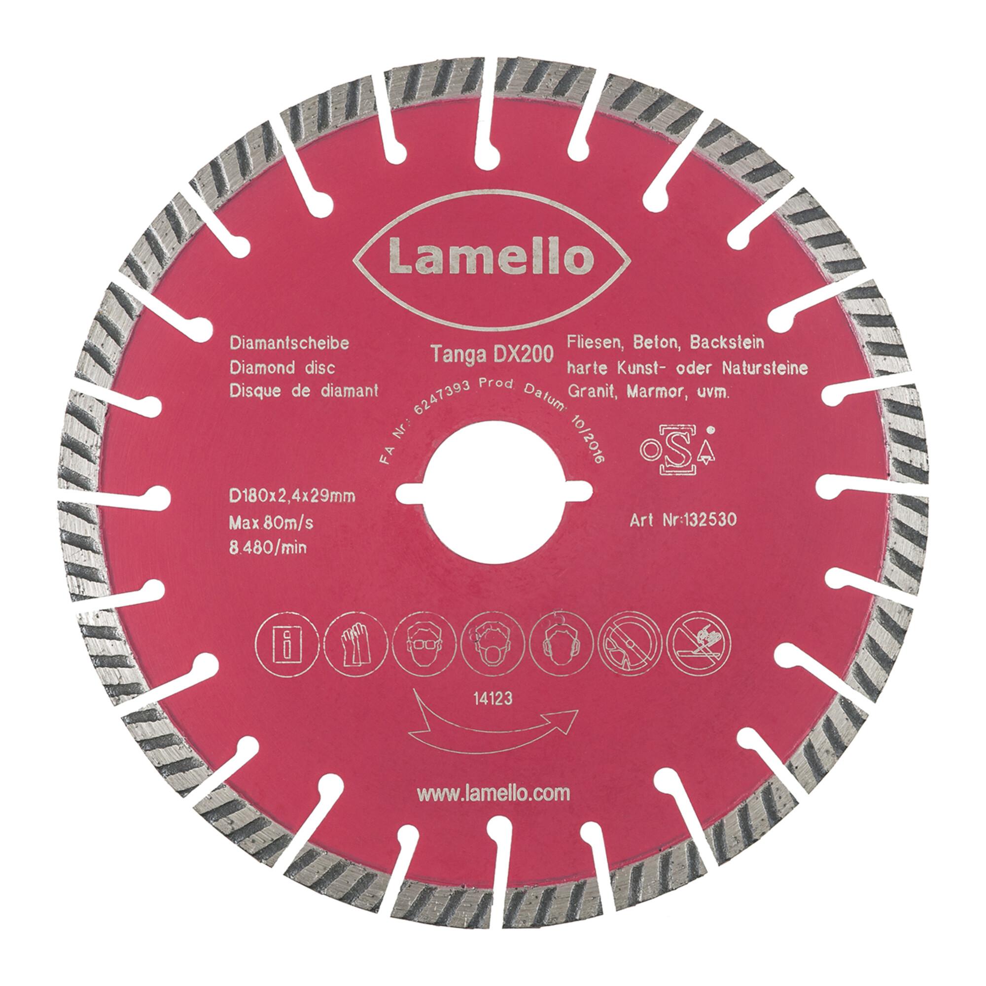 Lamello Diamant-Trennscheibe für Tanga DX200, Durchmesser 180 mit Schnellspann-Aufnahme (132530)