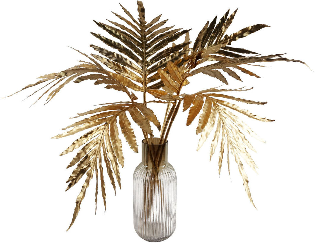 Leaf Silk Artificial Arrangement in Vase Gold 80cm H X 70cm W X 70cm D