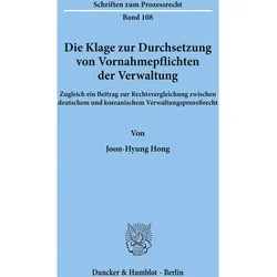 Die Klage zur Durchsetzung von Vornahmepflichten der Verwaltung., Fachbücher von Joon-Hyung Hong