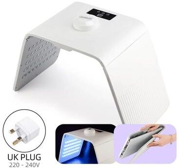 Uplifted Goods 7 Color LED Photon Therapy Facial Mask With Nano Water Sprayer uk Plug