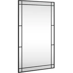 vidaXL Wandspiegel Schwarz 60x100 cm Rechteckig Eisen