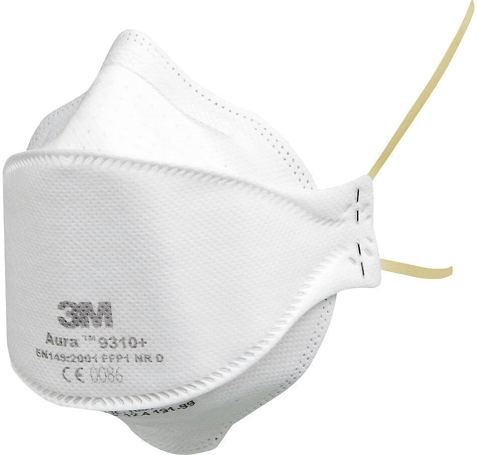 kaiserkraft Faltmaske 3M™ Aura™ 9300, FFP1, VE 20 Stk, weiß, ohne Ventil, ab 10 VE