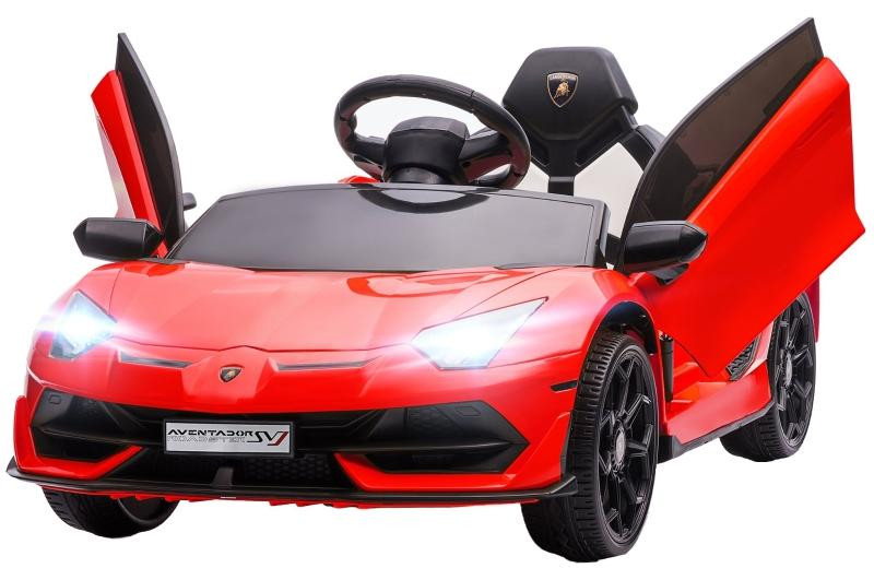 Moonbite Elektrische kinderauto in Lamborghini-stijl met vleugeldeuren en afstandsbediening, Rood