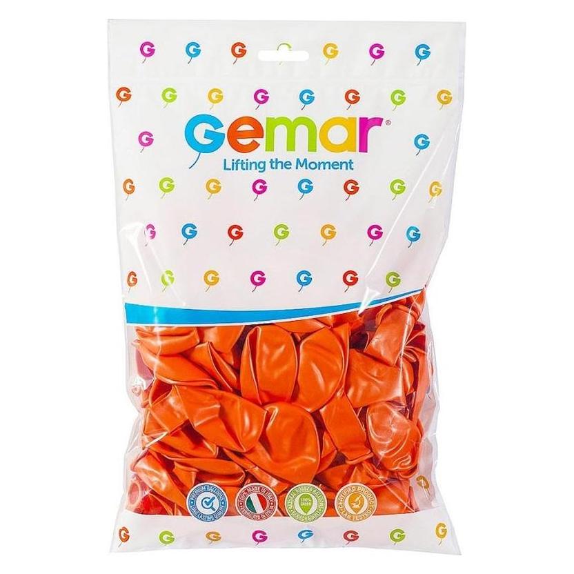 Gemar Orangefarbener Metallic-Ballon Nr. 31, 100 Stück (X0313) (100x) (SDMX0313)