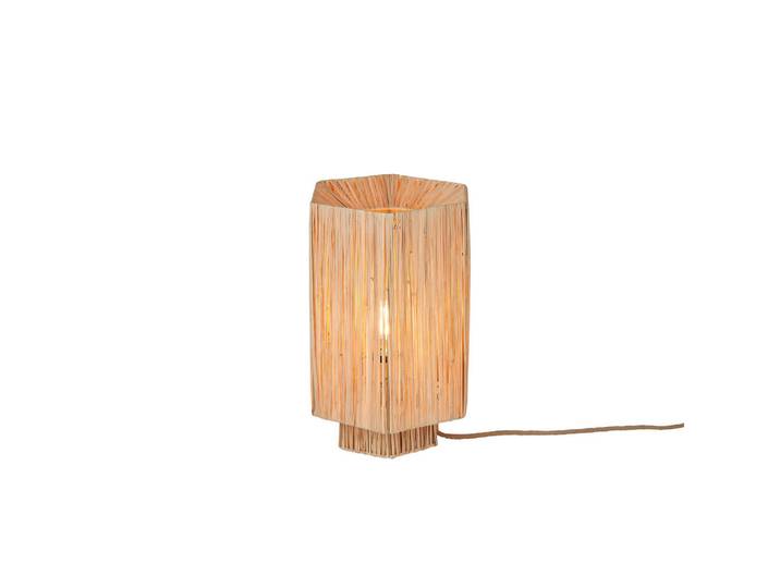 Good & Mojo Tischleuchte Good \u0026 Mojo, Hellbraun, Naturmaterialien, sechseckig, 22x36x22 cm, Lampen & Leuchten, Innenbeleuchtung, Tischlampen, Tischlampen