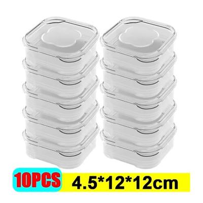 Gefrierbox für Fleisch, transparente Frischhaltebox für Fleisch und Gemüse mit Deckel, Kühlschrankfachbox für Fleisch, Gefrierschrankbox