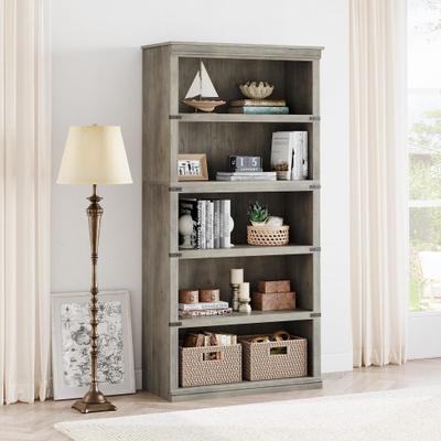 Garvee "67.4"" Wooden 5-Tier Bookcase, Open Display Storage Bookshelf"