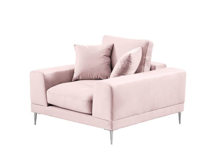 Fauteuil Kelson Beige Velours Blonda 121 x 90 x 126cm