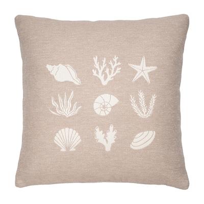Dekokissen PAD "CORALS", beige, B:45cm L:45cm, Baumwolle, Polyester, Dekokissen_Sitzkissen_Kissenhüllen, made in europe