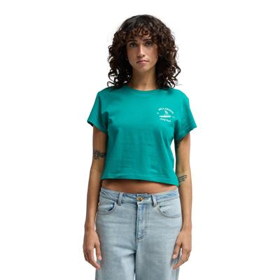 T-Shirt BILLABONG "Surf The Waves", Damen, Gr. S, grün (ivy), Obermaterial: 100% Baumwolle., Shirts T-Shirt