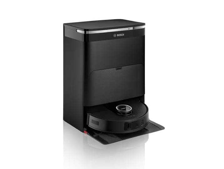 Bosch Spotless Max BCRDW3B Saugroboter mit Wischfunktion, 11.000 Pa Saugkraft, rotierende Wischpads, Nass-Trocken-Servicestation, Selbstreinigung, Smart Vision Navigation, Steuerung per App, schwarz