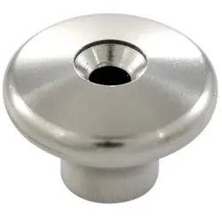 Schranktüren-/Schubladen-Knopf, A4, 21x14mm, Bohrung 4,5mm, geschliffen