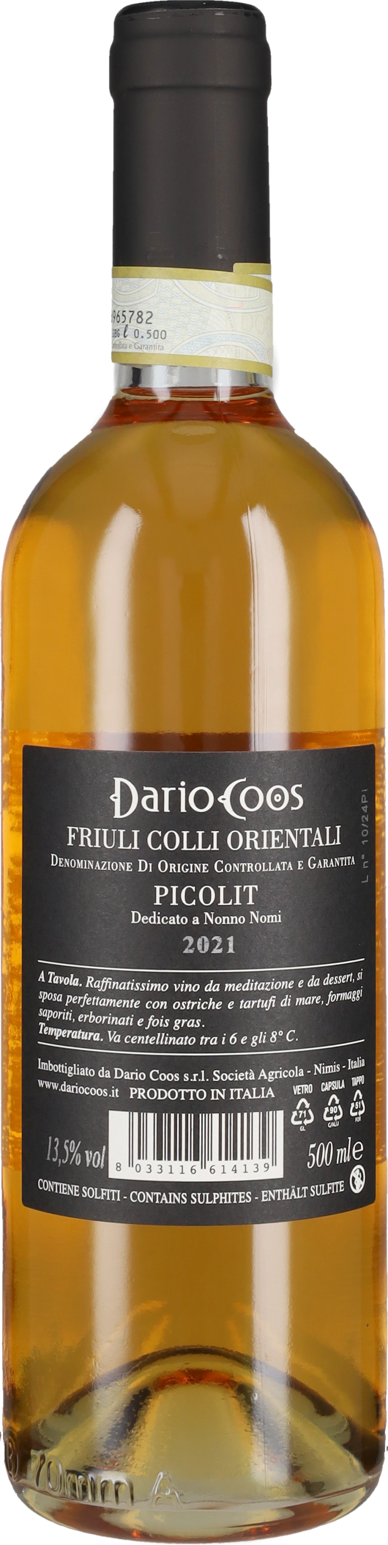 Coos Dario Picolit Dario Coos 2021 - 50cl