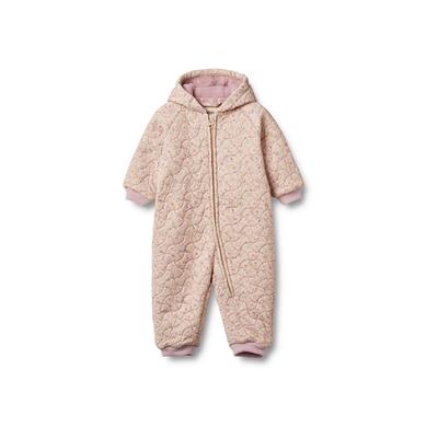 Stoffhose WHEAT "WHEAT Thermoanzug Kuschel", Jungen, Gr. 86, rosa (pansies), 100% Polyester (Recycelt), normal, Hosen Stoffhose