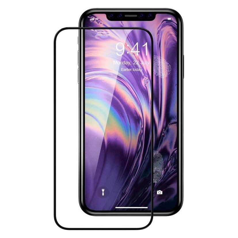 Devia Van Entire View Anti-glare Tempered Glass iPhone 11 Pro Max black (1 Stk., Apple iPhone 11 Pro Max) (333644-BK)