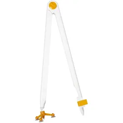 Aristo AR1932W Wandtafel Zirkel (max. 90 cm Zeichenkreis Durchmesser, Kunststoff) weiss, Zirkel, Weiss