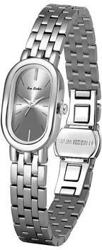 Inspired Deals Vintage Women's Oval Quartz Watch Gold Bracelet Dress Watch With Butterfly Clasp silver Grey