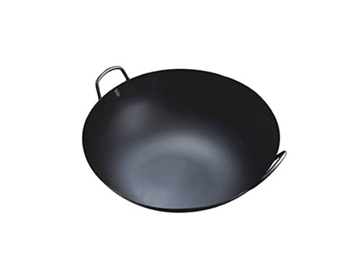 WBRSybUK Traditioneller Handgehämmerter Wok Aus Gusseisen, Kochtopf – Hohe Kapazität, Mahlzeit Für Mehrere Personen, Rostet Nicht,50cm
