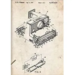POSTER Polaroid-Kamera Patent A3 Rahmenlos