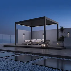 Weide Deluxe Elektrisch Pavillon Terrassenüberdachung Aluminium Led 3,6X4 M