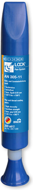 WEICONLOCK® AN 305-11 Rohr- und Gewindedichtung, mittelfest, mit Trinkwasserzulassung, 200 ml, weiß (30511200)