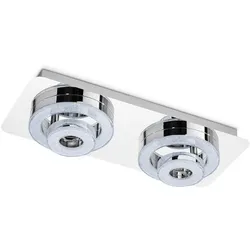 JUST LIGHT. LED-Deckenleuchte Tim Alu, Eisen, Stahl & Metall Silber Chrom