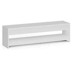 Umkleidebank mit schuhablage, verstärkt, 1500 mm breit, weiß