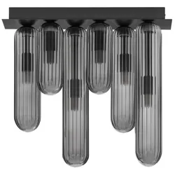 Nova Luce 9028854 Gustave G9 Deckenleuchte Schwarz, Rauchiggrau