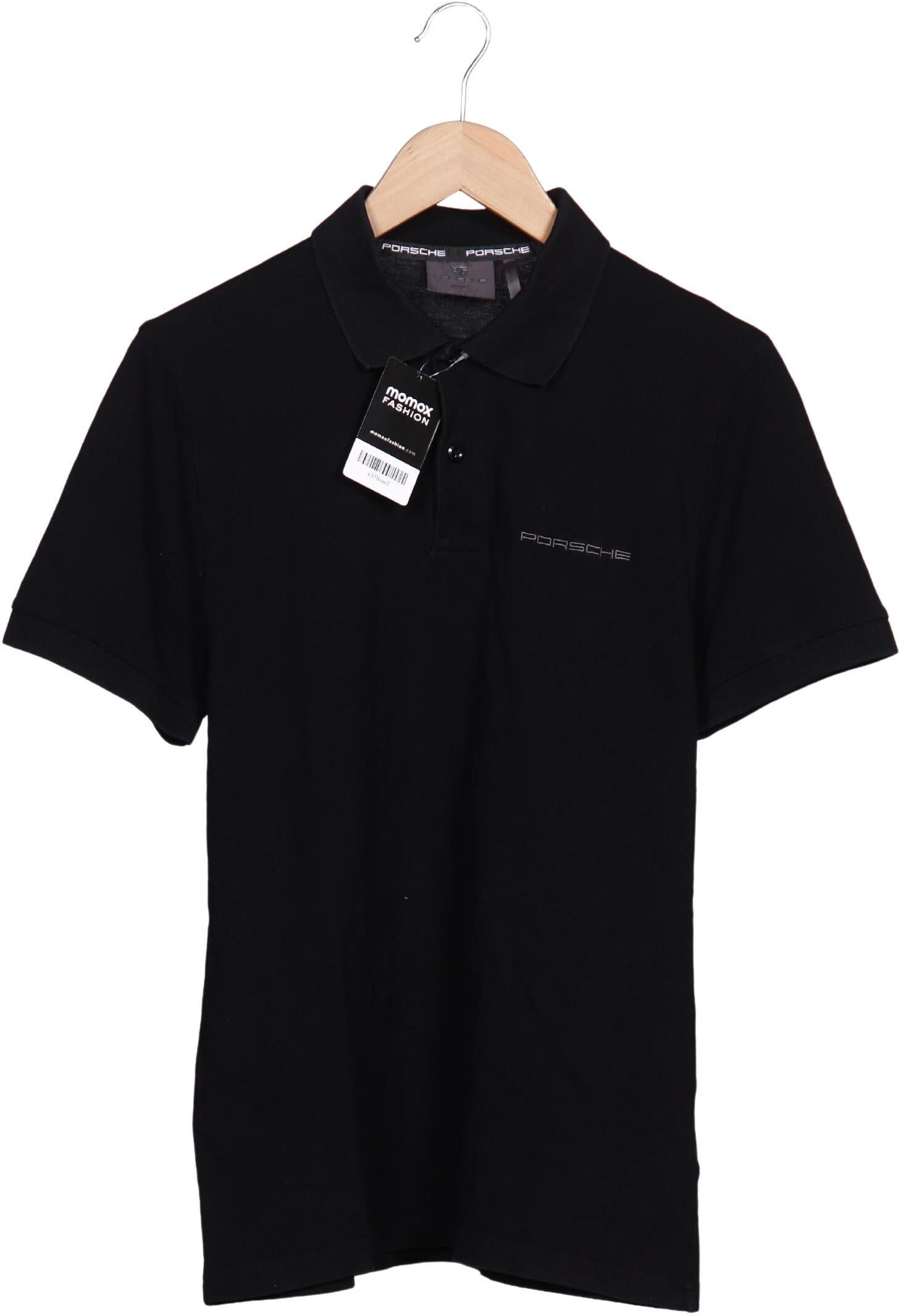 Porsche Design Herren Poloshirt, Schwarz, Gr. M, Baumwolle - Second Hand