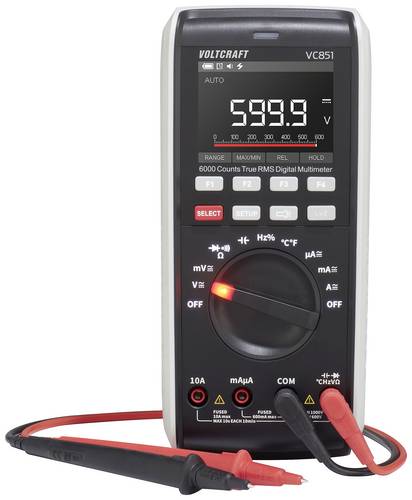 VOLTCRAFT VC851 Hand-Multimeter digital LoZ CAT III 1000 V, CAT IV 600V Anzeige (Counts): 6000
