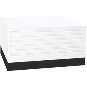 G-Office Sockel für Planschrank DIN A0, 140 x 15 x 95cm, schwarz