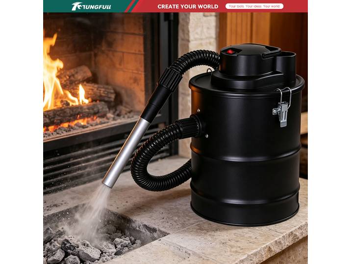 Aspirateur à cendres TUNGFULL 12L pour foyer, puissant (800W, 220V) - Idéal pour hôtels et appartements
