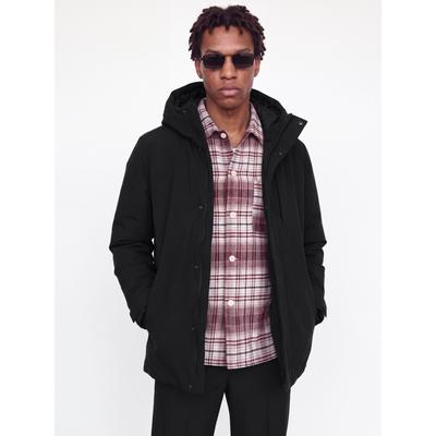 Parka JACK & JONES "JJEKEEN PARKA AW26 SN", Herren, Gr. XL, schwarz, Web, Obermaterial: 100% Polyester, unifarben, regular fit ca. Mitte Oberschenkel, Windstopperbündchen, Jacken Parka, Kunstfaser, regular fit