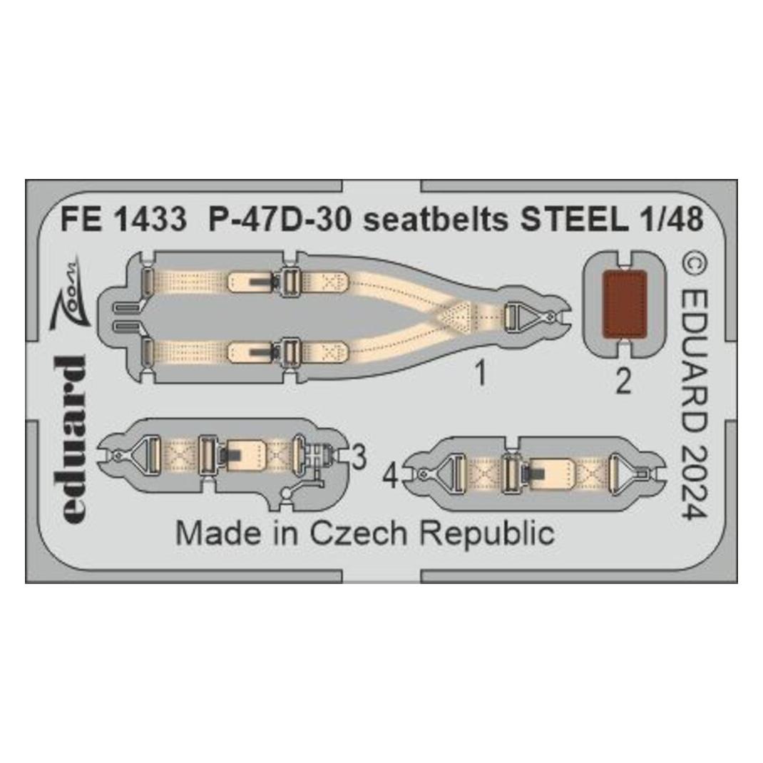 Eduard P-47D-30 seatbelts STEEL 1/48 MINIART (FE1433)