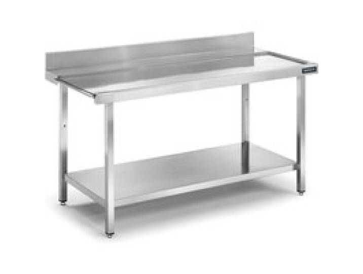 Table Entrée/Sortie en Inox Murale avec Étagère - Distform - l700- L1- P- h850- Acier Inoxydable