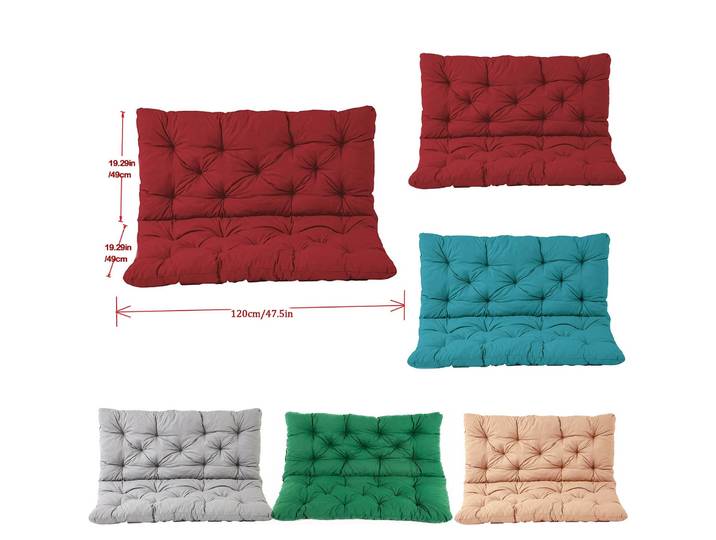 Coussin Long Épais pour Chaise de Jardin, Solide, Polymères de Siège de Maison, Coussin de Sol, Coussin de Banc, Personnalisé, 120x100x8cm
