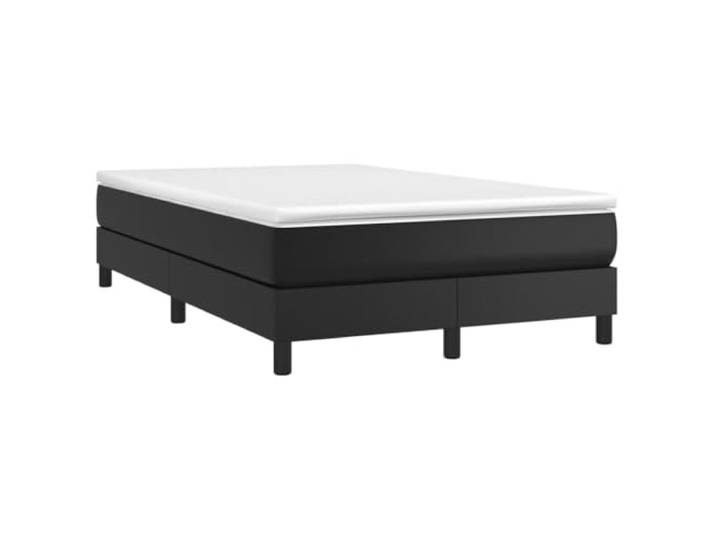 PUGYNBK Boxspringbett, 120 x 190 cm, mit Taschenfederkernmatratze Mittelharte Halterung, schmutzabweisendes Kunstleder, Lattenrost im Lieferumfang enthalten