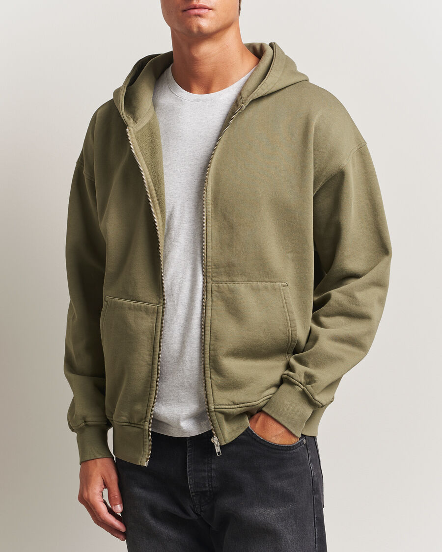 Colorful Standard Classic Organic Full Zip Hoodie Dusty Olive men S Grøn